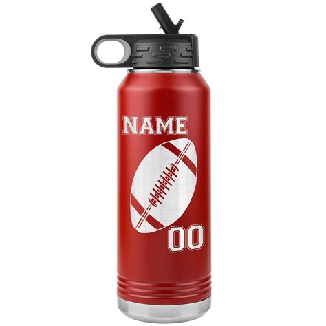 Football Water Bottles 32oz. Personalized Water Bottle | Etsy