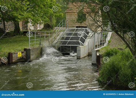 Low-head Hydro Power Archimedes Turbine. Stock Image - Image of river ...