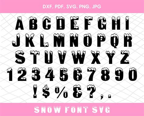 Snow Font SVG Drip Font Ice Font Frozen Font SVG for Cricut | Etsy