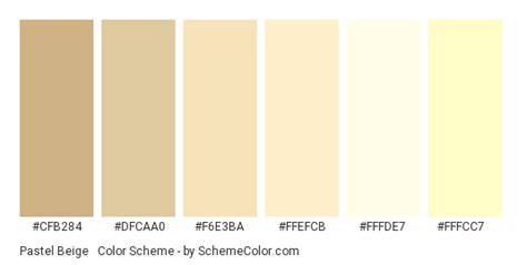 Pastel Beige & Cream Color Scheme » Cream » SchemeColor.com | Cream color scheme, Beige color ...