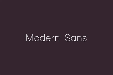 Modern Sans | Fonts Shmonts