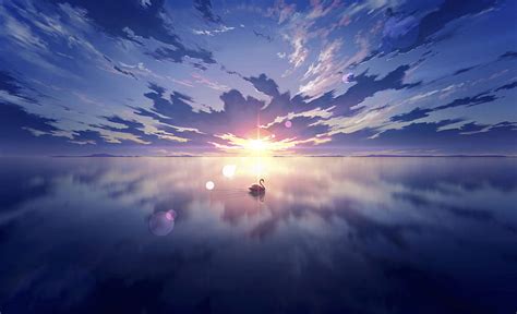 Anime Sky And Water Backgrounds, sky and water anime HD wallpaper | Pxfuel