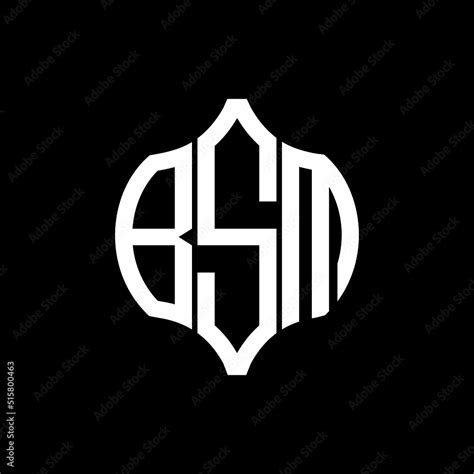 BSM letter logo. BSM best black ground vector image. BSM Monogram logo ...