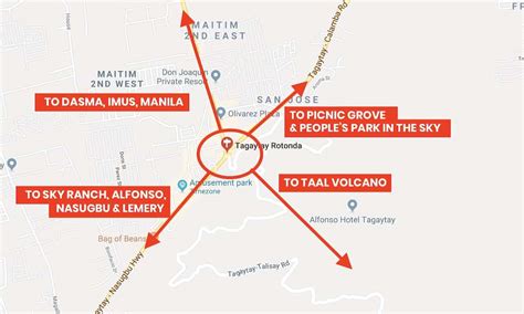 Tagaytay Tourist Spots Map