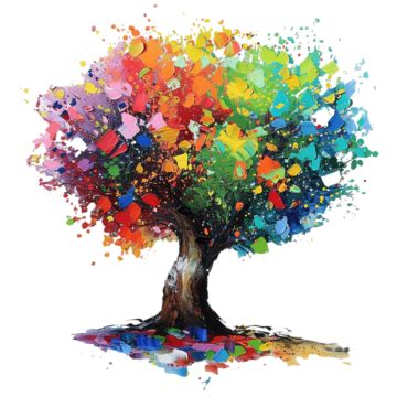 Colorful Abstract Tree Painting For Home Decor, Abstract, Painting ...