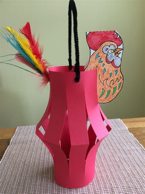 Year of the Rooster lantern! Celebrate Lunar New Year with this easy craft www.luckybamboocrafts ...