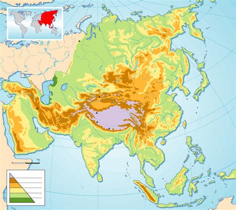 Juegos de Geografía | Juego de Mapa físico de Asia (I) | Cerebriti