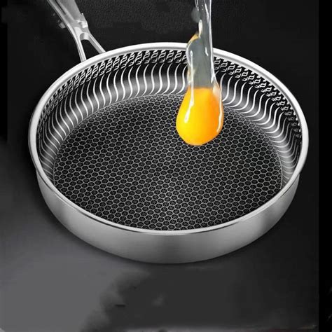 30cm Upgraded Food grade 304 Stainless Steel Non-Stick Frying Pan