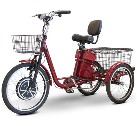 eWheels EW-29 Electric Adult Trike - 3 Wheel Electric Bicycle - Red, New | eBay