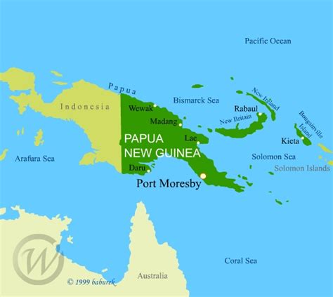 Map of Papua New Guinea