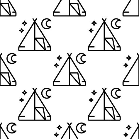 Premium Vector | Tent seamless pattern vector illustration