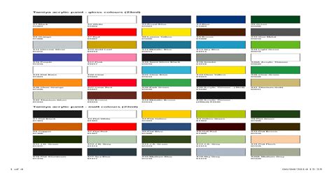 Tamiya acrylic paint - gloss colours (23ml) colour chart.pdf Tamiya ...