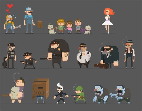 182 best images about Pixel-Art Characters Side on Pinterest | Classic ...