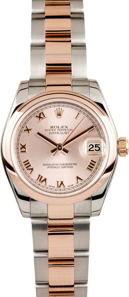 Ladies Rolex Rose Gold Mid-Size Watch - Save At Bob's Watches