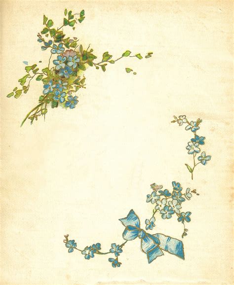 Antique Images: Free Flower Graphic: Vintage Book Cover with Forget-Me ...