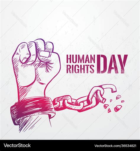 Human rights day poster Royalty Free Vector Image