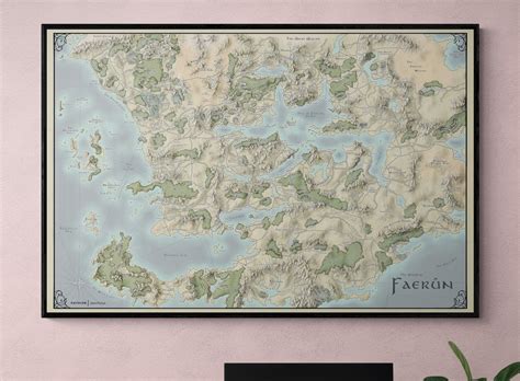 Faerun Map From Forgotten Realms Poster - Etsy Australia