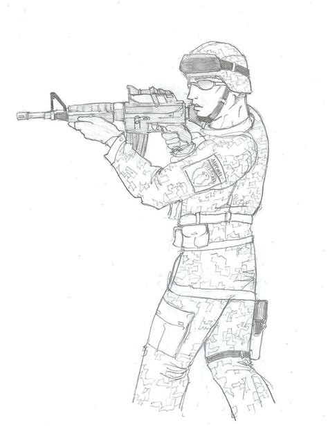 US Army Soldier Sketch. by Daimoth on DeviantArt