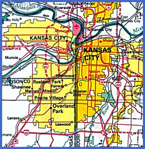 Kansas City Map - Map - Travel - Holiday - Vacations