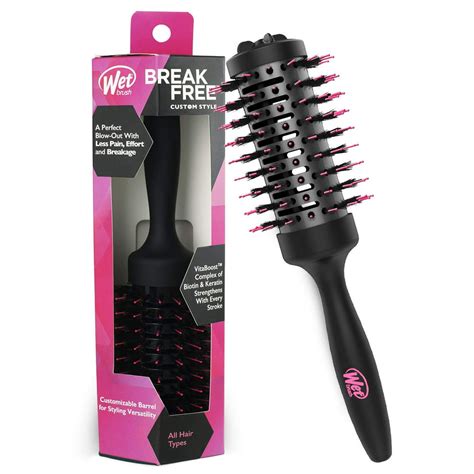 Wet Brush Custom Style Round Brush - for All Hair Types A Perfect Blow Out with Less Pain ...