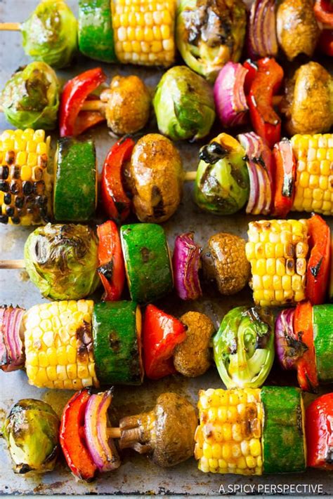 Grilled Vegetable Kabobs with Fajita Butter - A Spicy Perspective