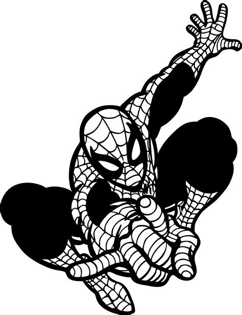 Download HD Spider Man Logo Png Transparent Svg Vector Freebie - Spiderman Black And White ...