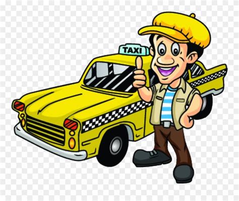 Taxi Driver Driving Clip Art - Taxi Driver Cartoon - Png Download (#3401319) - PinClipart