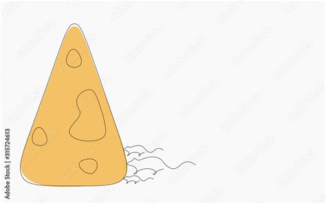 Mouse eating cheese drawing vector illustration Stock Vector | Adobe Stock