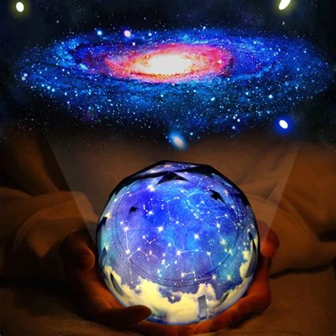 LED Night Light Starry Sky Magic Star Moon Planet Projector Lamp Cosmos Universe Baby Nursery ...