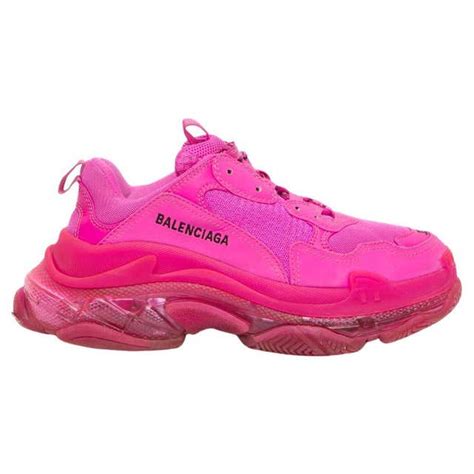 Balenciaga Pink Rubber Crocs Embellished Platform Slingback Sandals ...