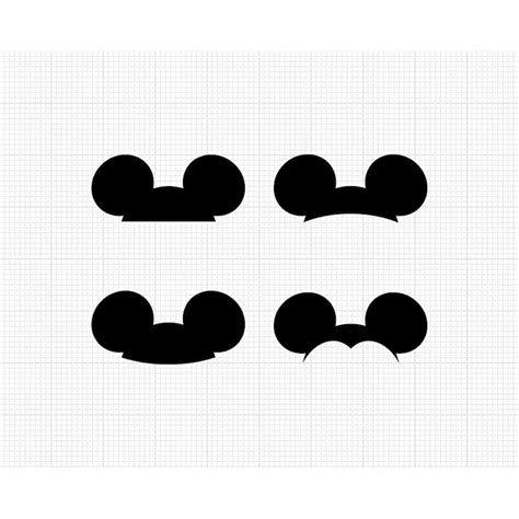 Mickey Mouse Ears Head, Svg and Png Formats, Cut, Cricut, Si | Inspire Uplift