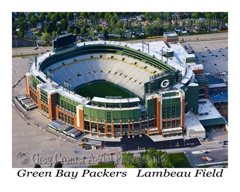 Aerial Photo of Green Bay Packers Stadium - Lambeau Field - Green Bay ...