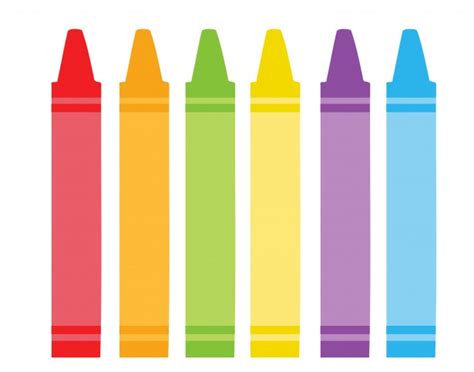 Colorful Crayons Clipart Kostenloses Stock Bild - Public Domain Pictures