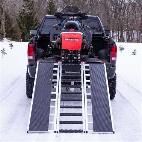 Black Ice Tri-Fold Snowmobile Ramps - 1,500 lb. Capacity, 94" Long | Discount Ramps