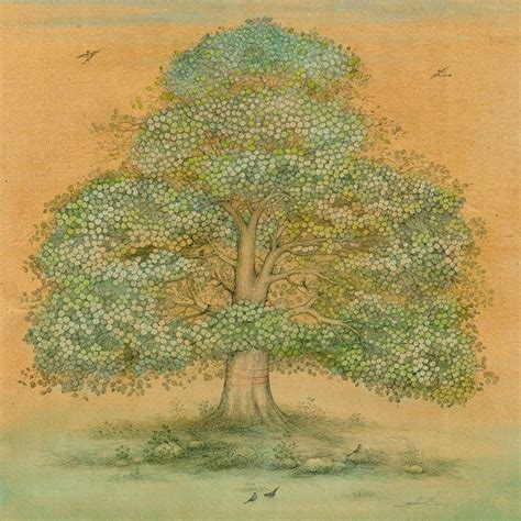 Peepal tree by Mahavir Swami (With images) | Tree illustration, Art photography, Illustration art