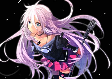 pink hair, Long hair, Blue eyes, Anime, Anime girls, IA (Vocaloid), Vocaloid, Thigh highs HD ...