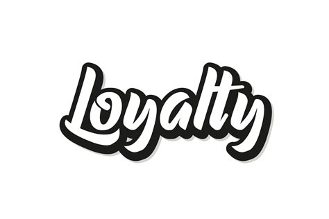 Loyalty Text black and white loyalty text design 16268709 Vector Art at ...