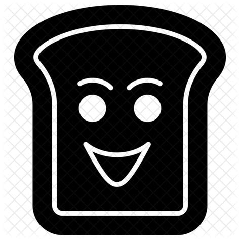 Happy Toast Emoji Emoji Icon - Download in Glyph Style