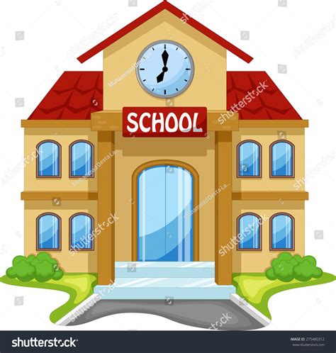 School Building Cartoon Stock Vector (Royalty Free) 275480312 ...