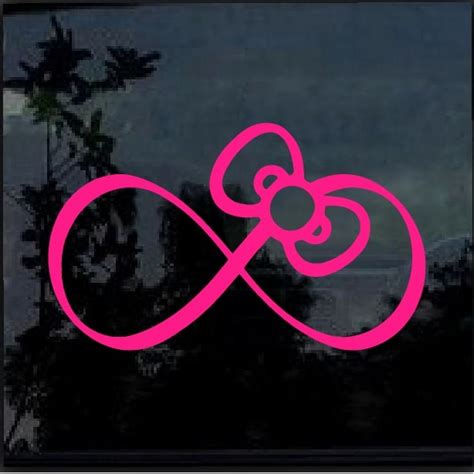 Car Decals - Hello Kitty Pink Bow Infinity Sticker – Custom Sticker Shop