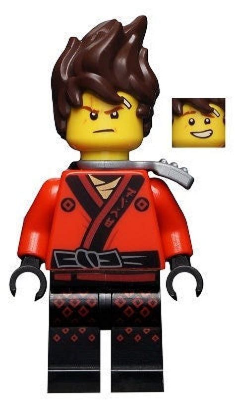 Lego MINIFIGURE Ninjago Kai the LEGO Ninjago Movie, Hair, Flat Silver ...