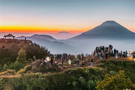 Sikunir Sunrise In Dieng Plateau Landscape Photography Stock Photo - Download Image Now - iStock