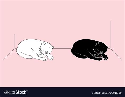 Sleeping cats Royalty Free Vector Image - VectorStock