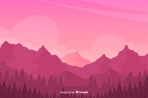 Free Vector | Natural background with mountains landscape