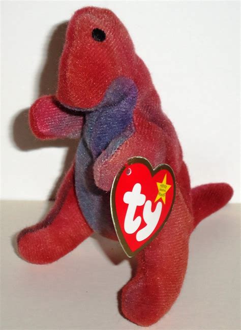 McDonald's 2000 Ty Teenie Beanie Babies Rex the Tyrannosaurus Happy Meal Toy w/ Swing Tag Loose