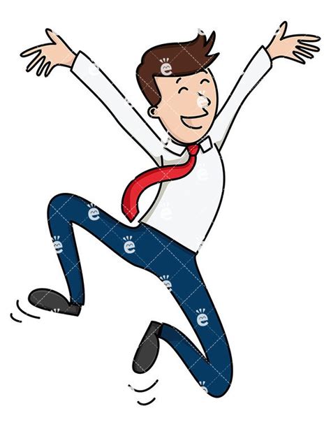 Triumphant Man Jumping Cartoon Vector Clipart - FriendlyStock | Old man cartoon, Cartoons vector ...