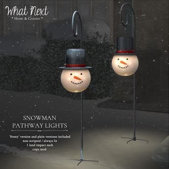 Second Life Marketplace - {wn} Snowman Pathway Lights (boxed)