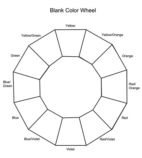 Downloadable Printable Color Wheel