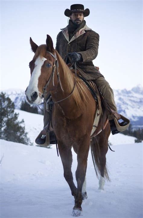 In Django Unchained Jamie Foxx rode his own horse, Cheetah for the whole movie. Foxx was given ...