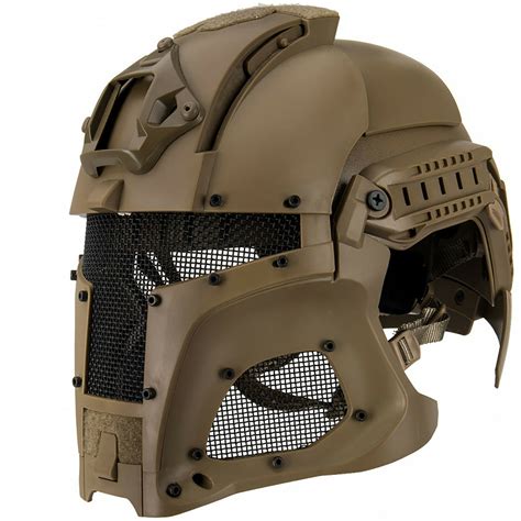 TAN Full Face Airsoft Helmet Interstellar Space Battle Trooper Tactical – EconoSuperStore